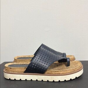 BareTraps Navy Cork Slide Sandals